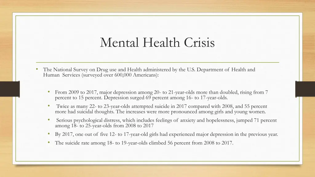 mental health crisis