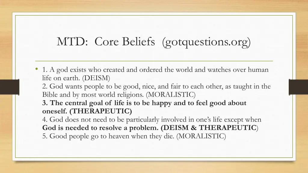 mtd core beliefs gotquestions org