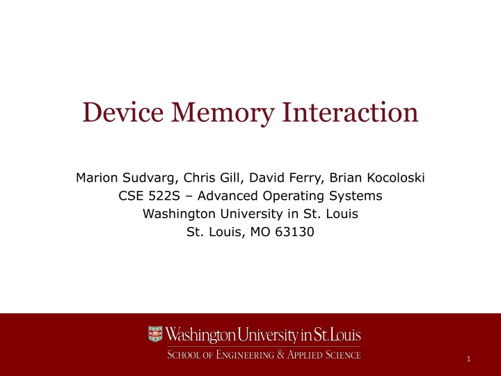 device memory interaction