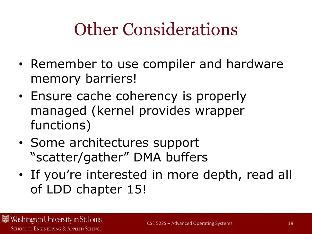 other considerations