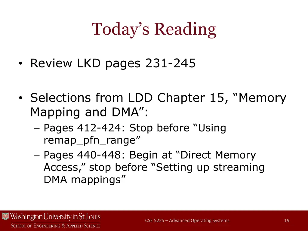 today s reading