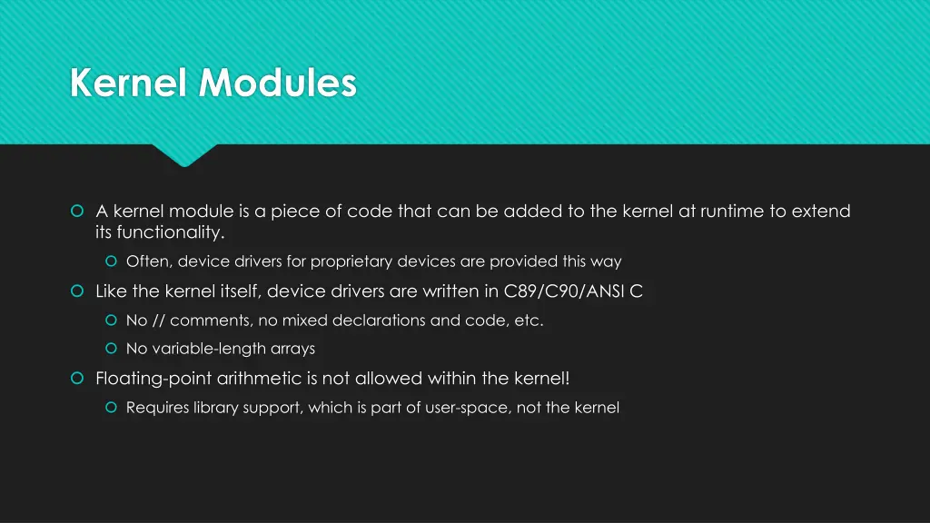 kernel modules