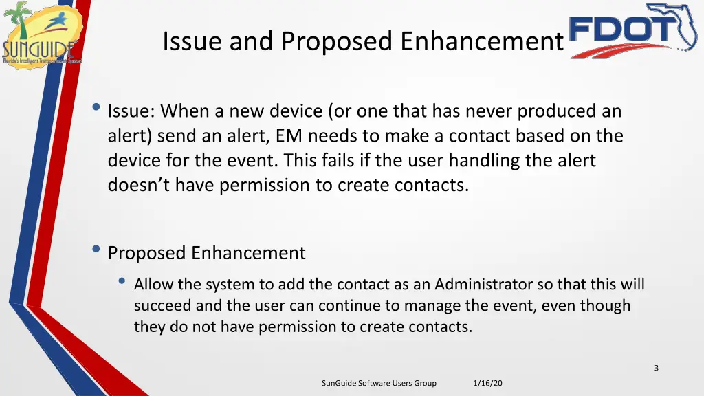 issue and proposed enhancement