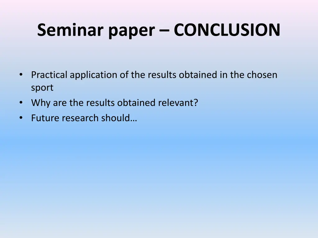 seminar paper conclusion
