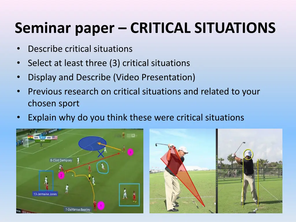 seminar paper critical situations