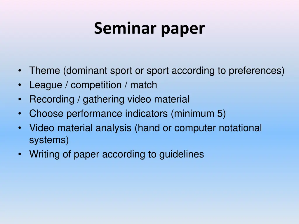 seminar paper