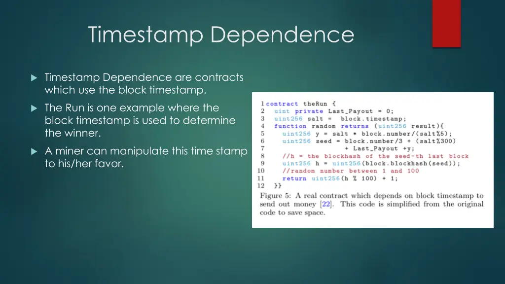 timestamp dependence