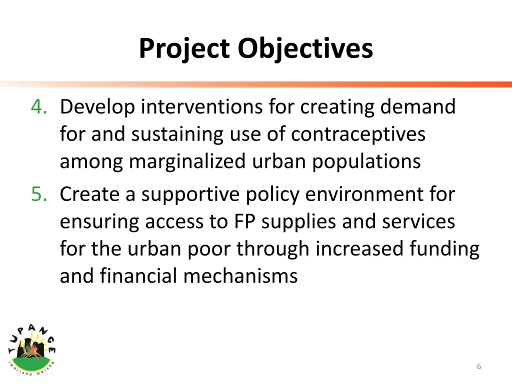 project objectives 1