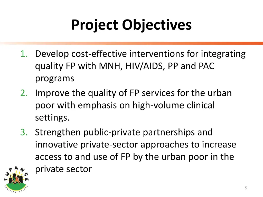 project objectives