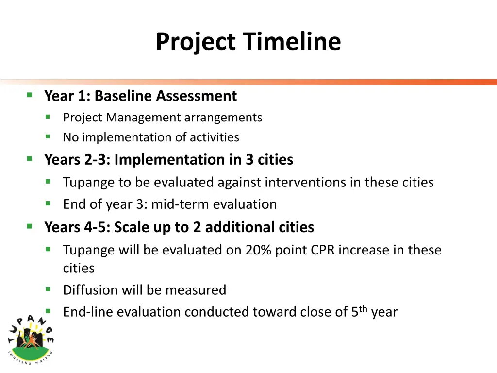 project timeline