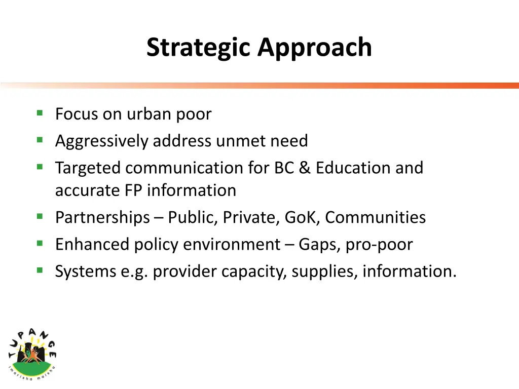 strategic approach
