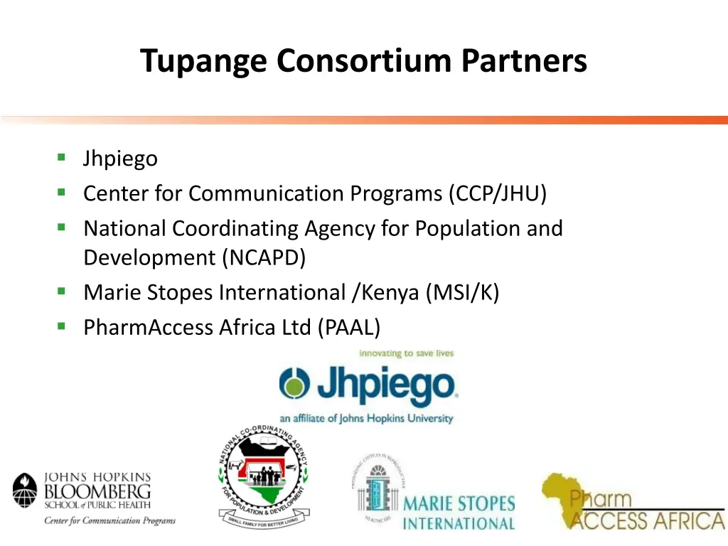 tupange consortium partners