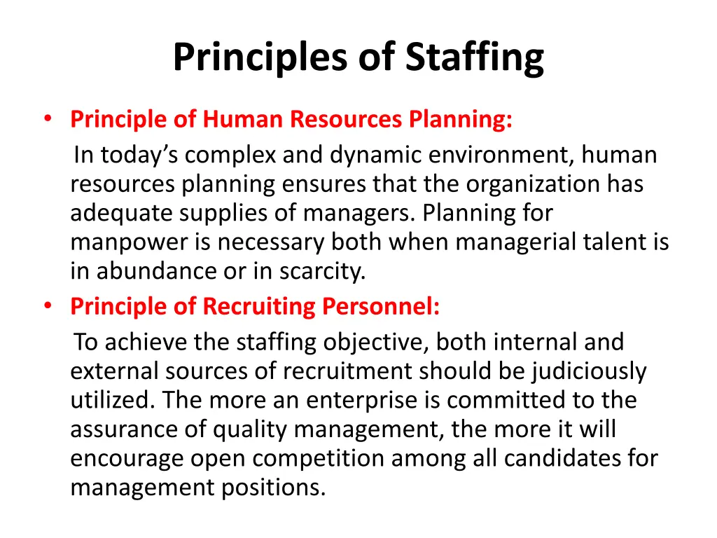 principles of staffing 1