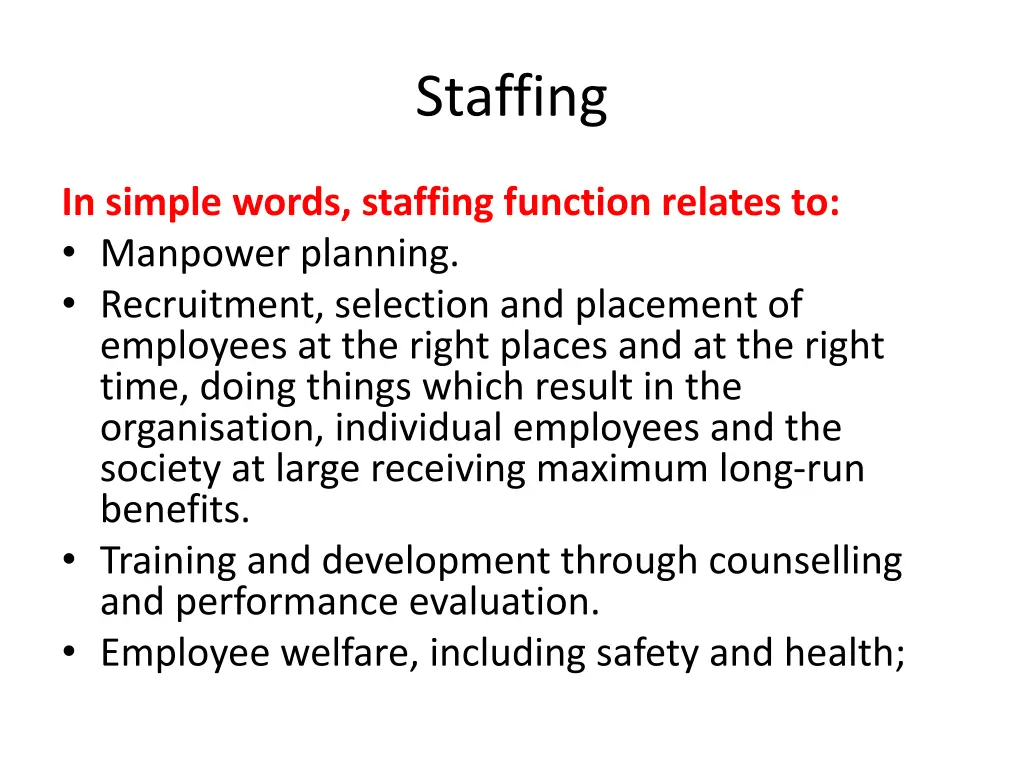 staffing 2