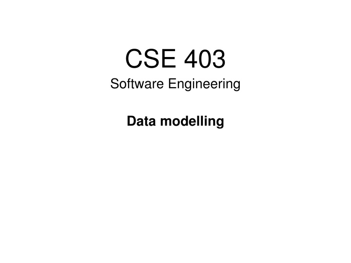 cse 403 software engineering