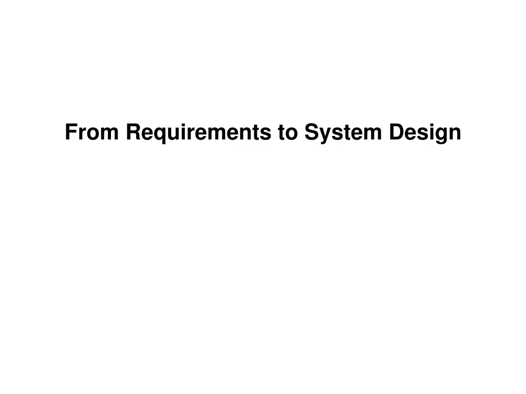 from requirements to system design