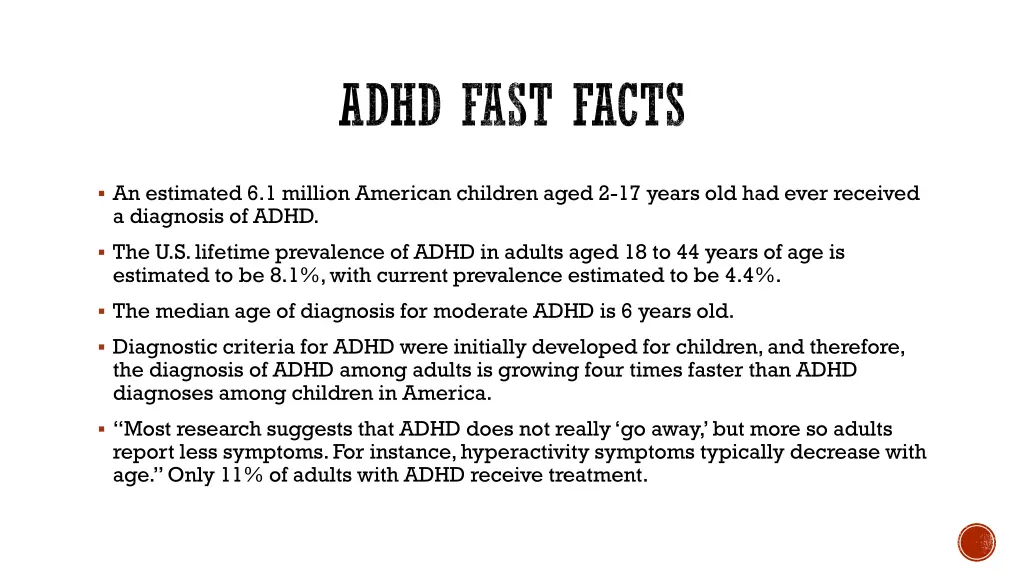 adhd fast facts