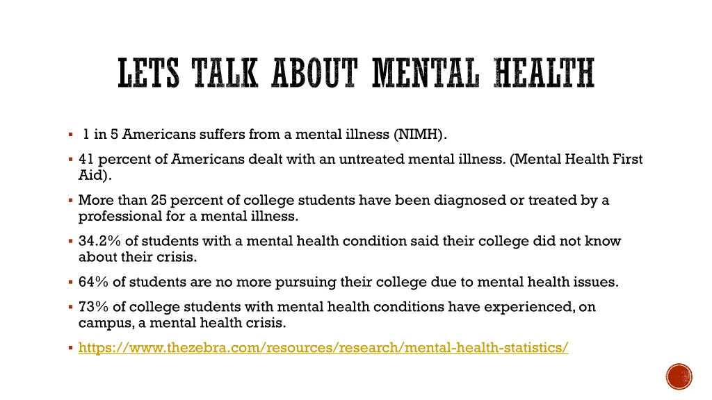 lets talk about mental health