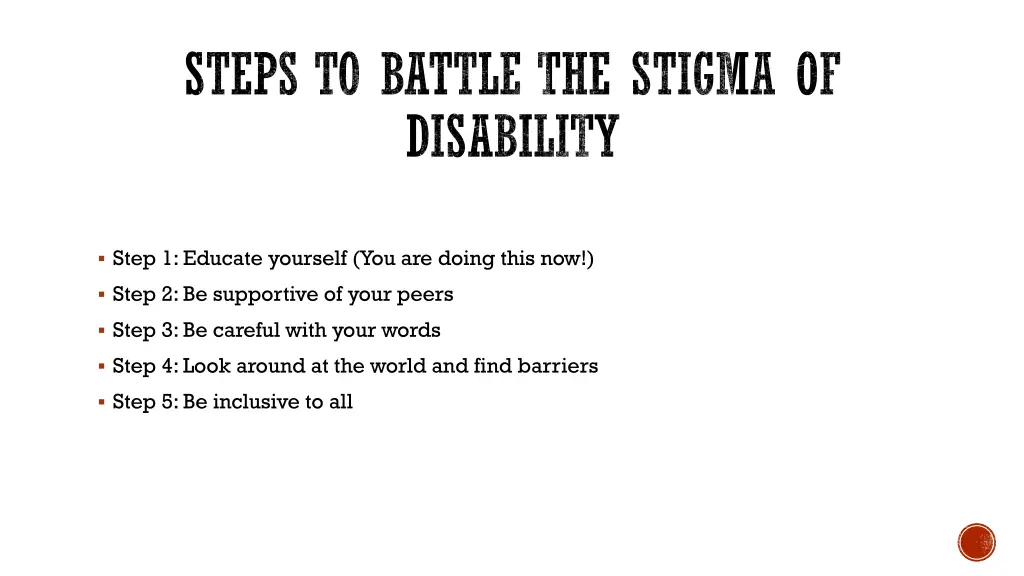 steps to battle the stigma of disability