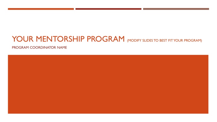 your mentorship program modify slides to best