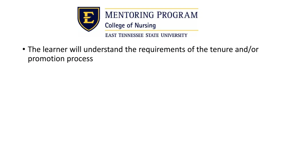 the learner will understand the requirements