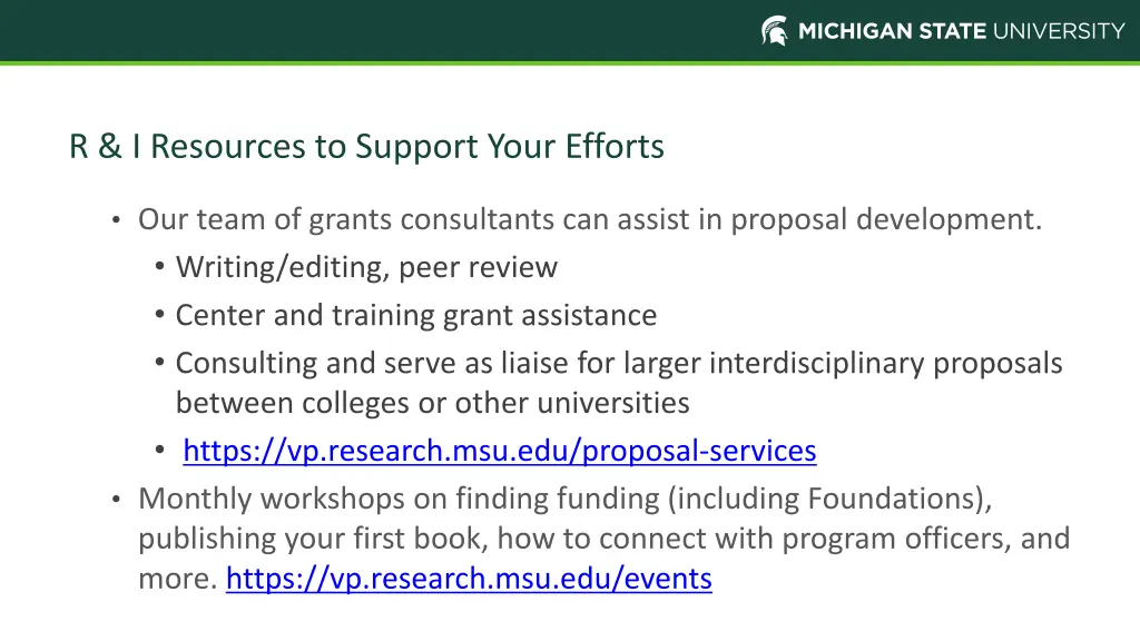 r i resources to support your efforts