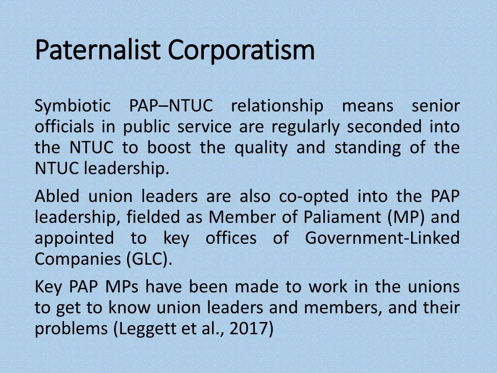 paternalist corporatism paternalist corporatism
