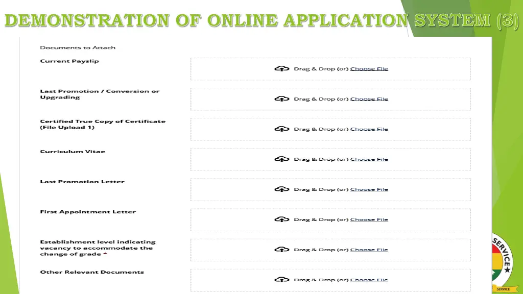 demonstration of online application system 3 1