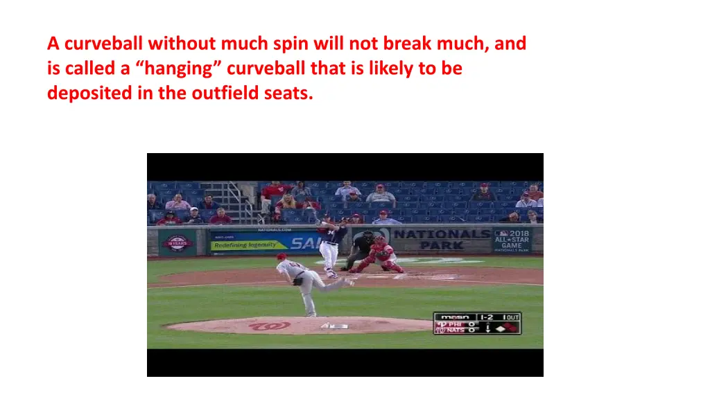 a curveball without much spin will not break much