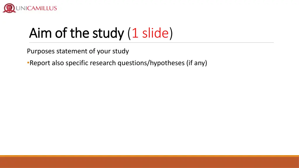 aim of the study aim of the study 1 slide