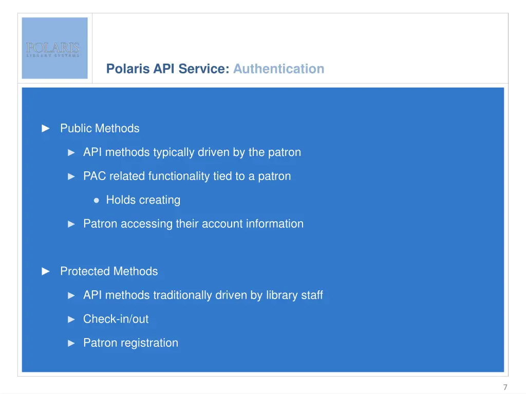 polaris api service authentication