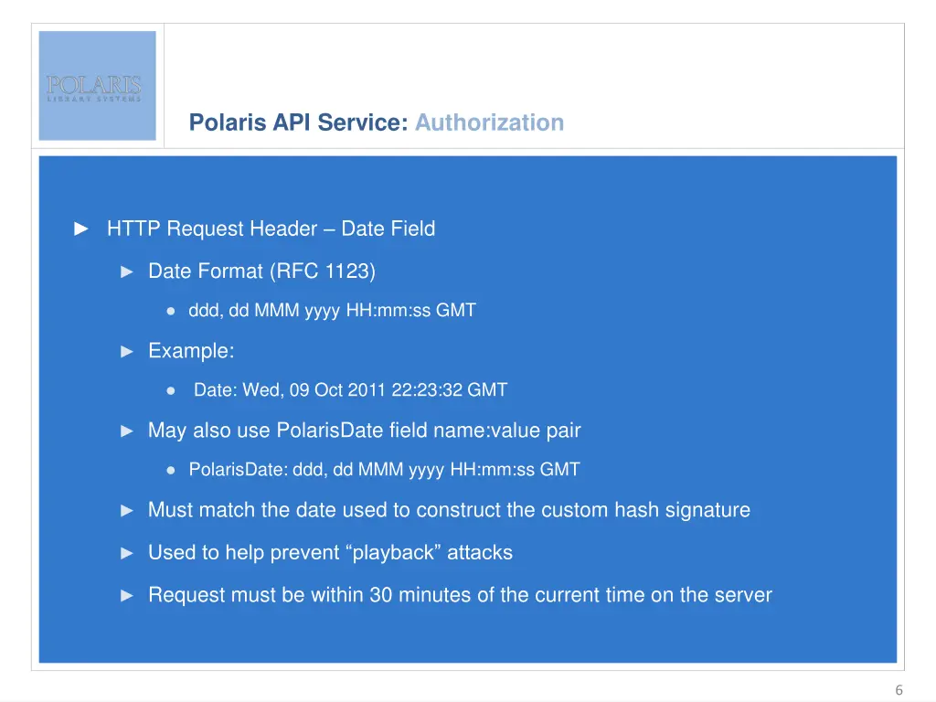 polaris api service authorization 1