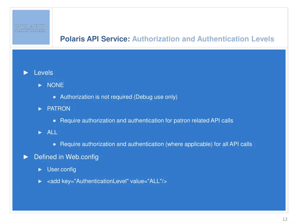 polaris api service authorization 2
