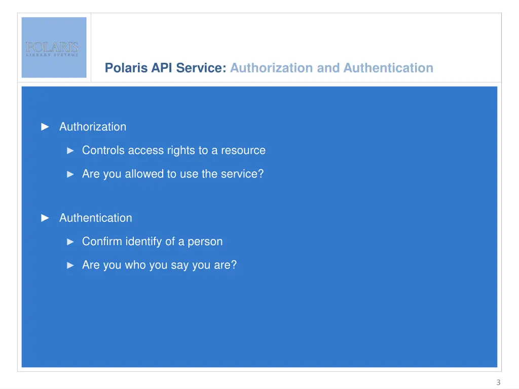 polaris api service authorization