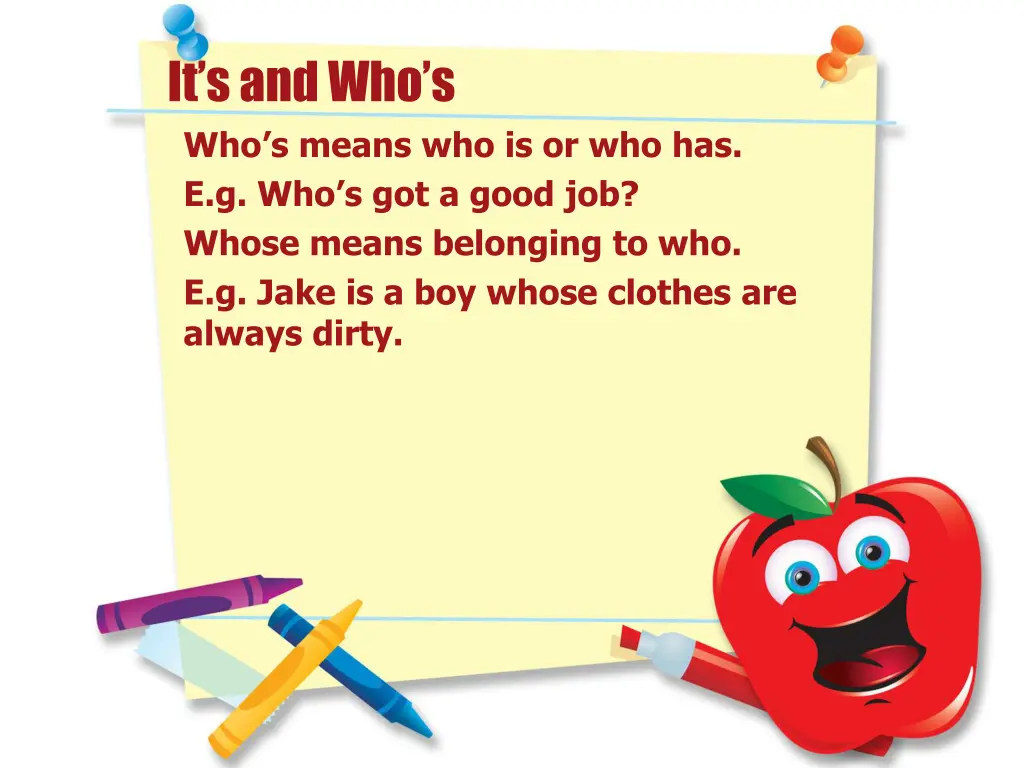 it s and who s who s means
