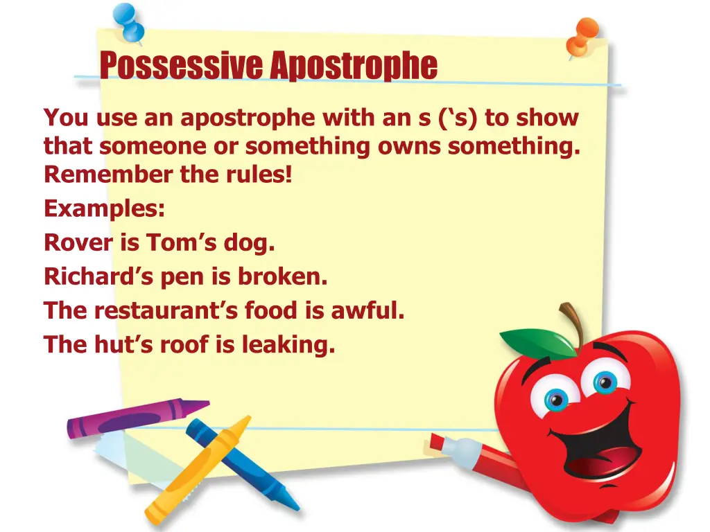 possessive apostrophe 2