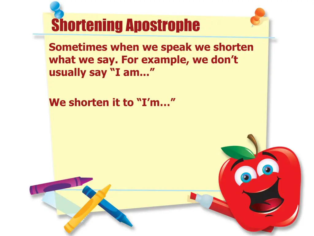 shortening apostrophe