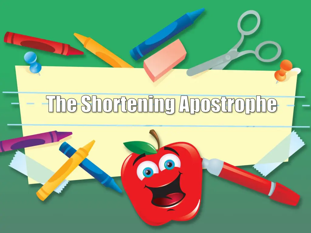 the shortening apostrophe