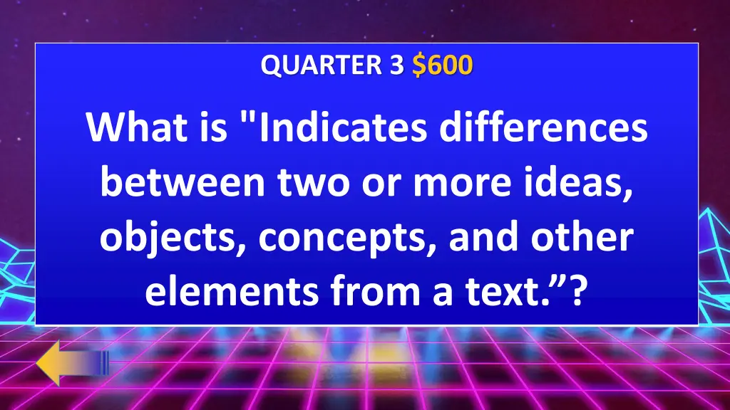 quarter 3 600