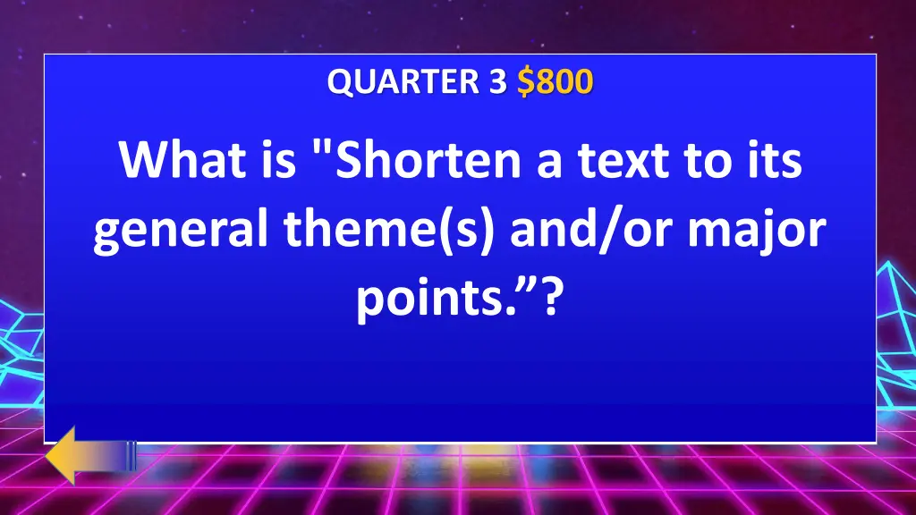 quarter 3 800