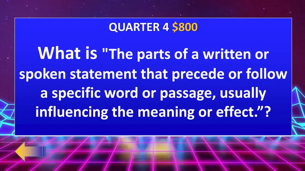 quarter 4 800