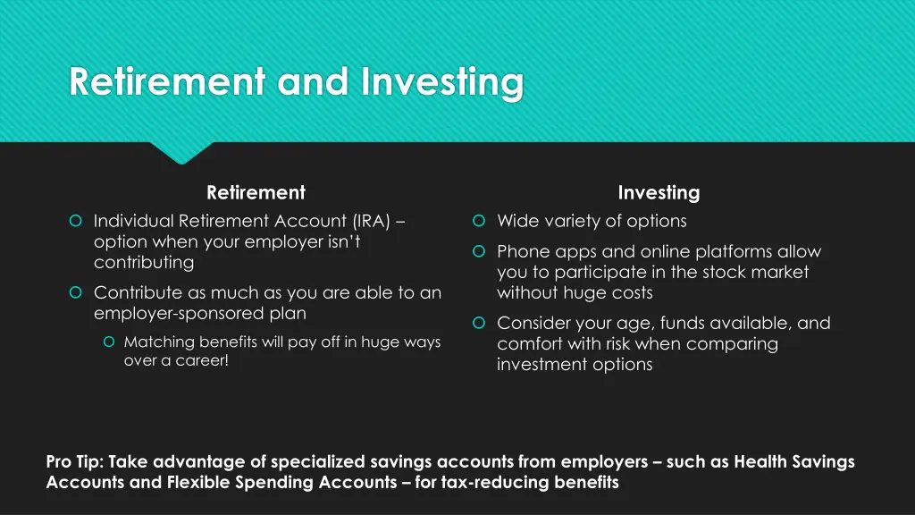 retirement and investing