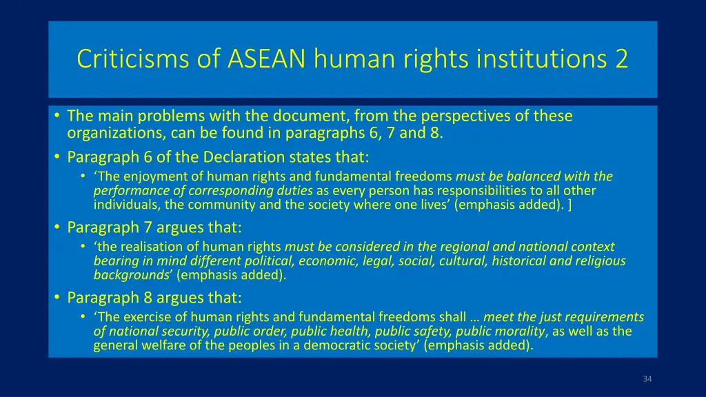 criticisms of asean human rights institutions 2