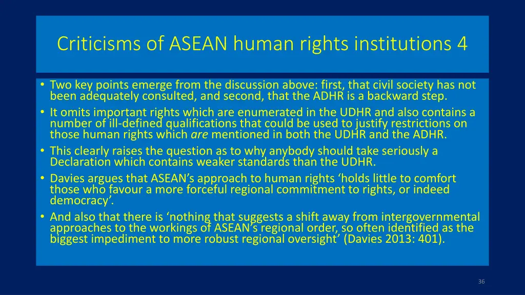 criticisms of asean human rights institutions 4