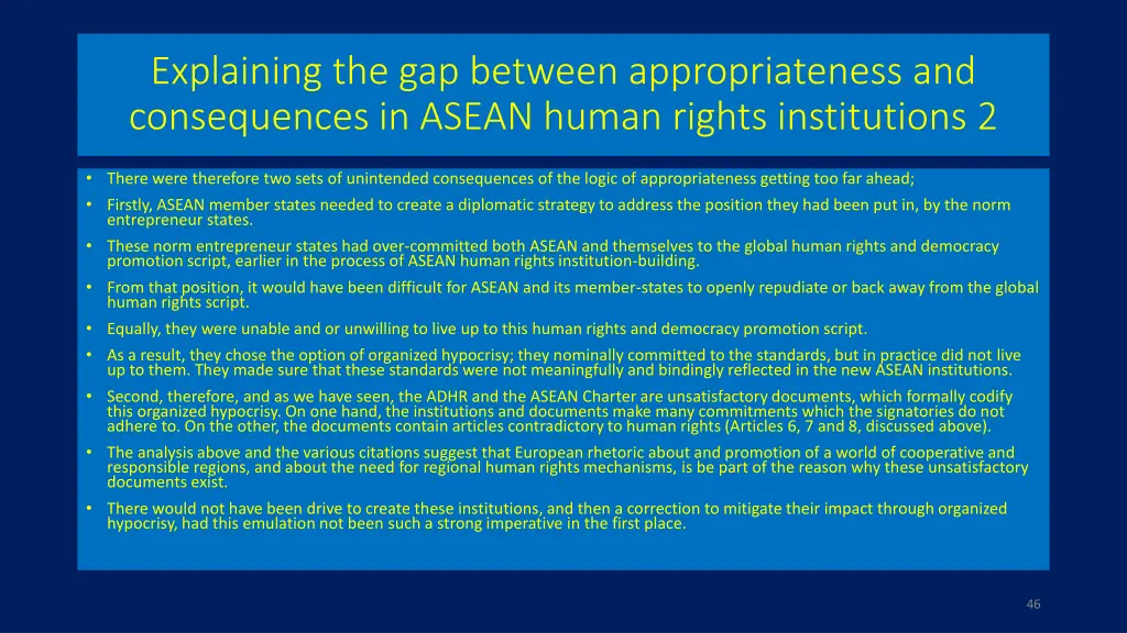 explaining the gap between appropriateness 1