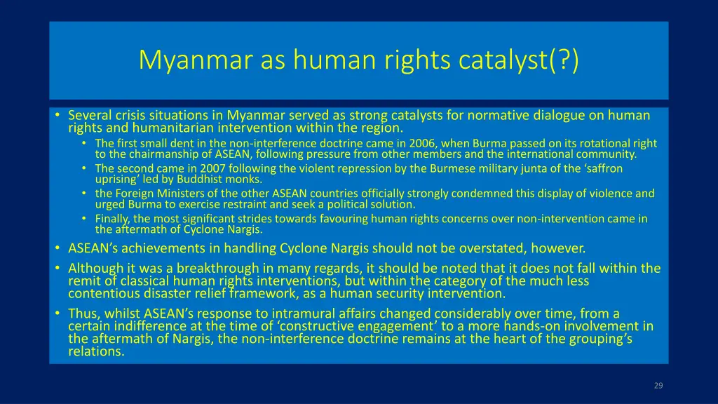 myanmar as human rights catalyst