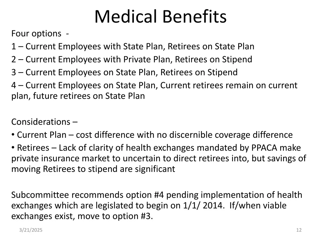 medical benefits