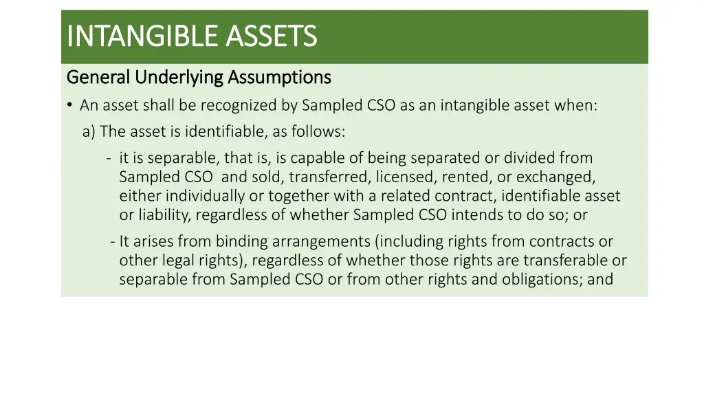 intangible assets intangible assets