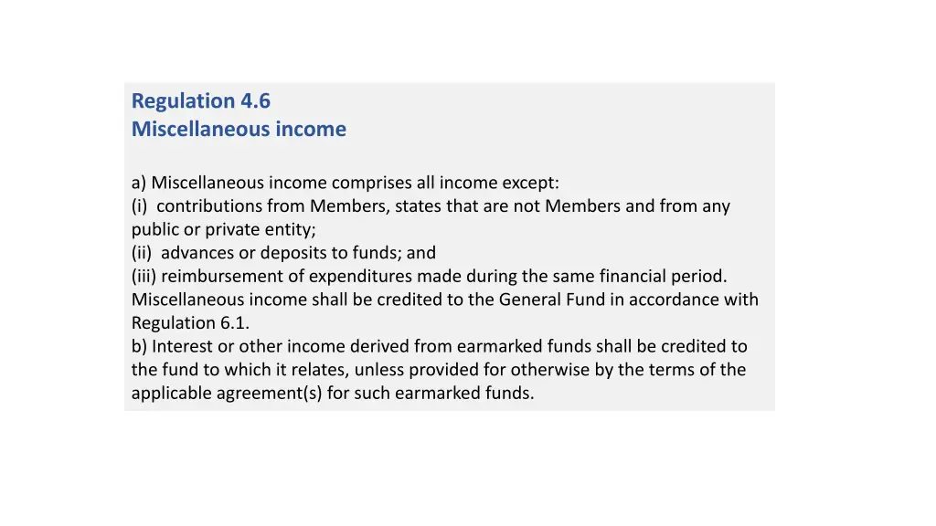 regulation 4 6 miscellaneous income