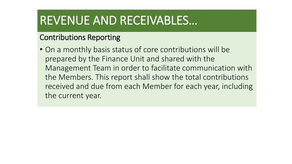 revenue and revenue and receivables receivables 1